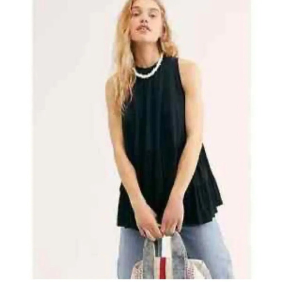 Free People Slouchy Tank Right on Time Tunic Tank Top Boho Date Night Fit - Picture 1 of 9